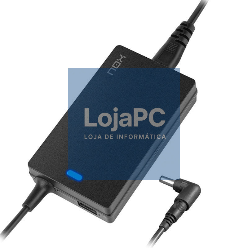 Carregador de Portátil Nox 65W/ 65W/ 1xUSB/ Automático/ 10 Conectores/ Voltaje 15-20V