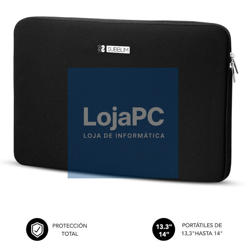 Capa Subblim Business Laptop Sleeve Neoprene para Portáteis 13.3'-14'/ Preta