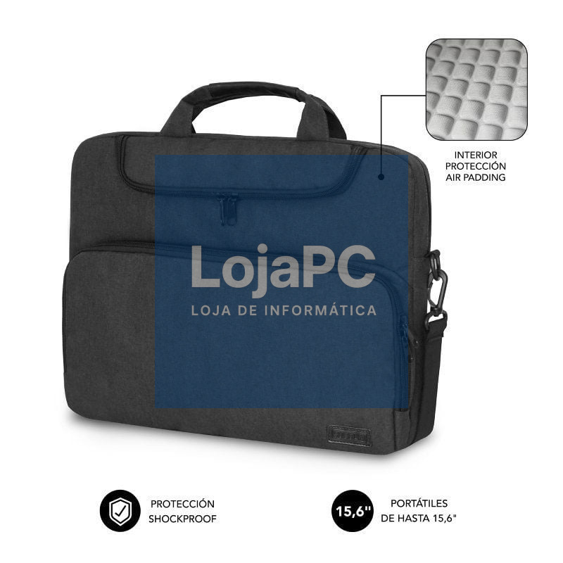 Mala Subblim Air Padding para Portáteis até 15.6'/ Cinzento Escuro