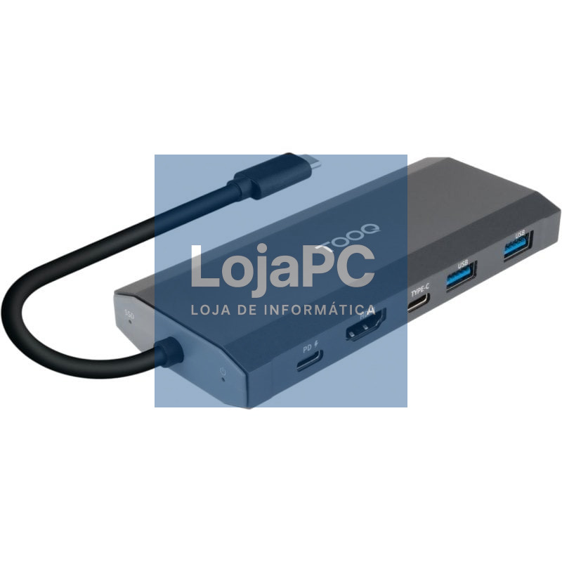 Docking/Caixa externa USB Tipo-C TooQ TQE-2241G/ Ranura SSD M.2/ 1xHDMI/ 2xUSB/ 1xUSB Tipo-C/ 1xLector Cartões/ 1xUSB Tipo-C PD