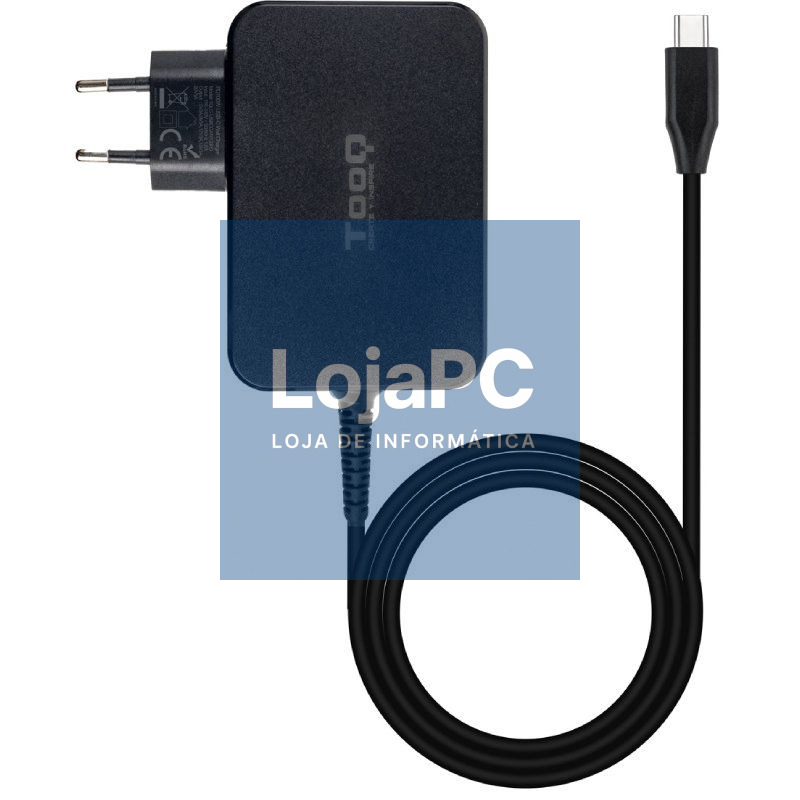 Carregador de Portátil GaN TooQ TQLC-USBCGAN100PD USB Tipo-C/ 100W/ Automático/ Voltaje 5-20V