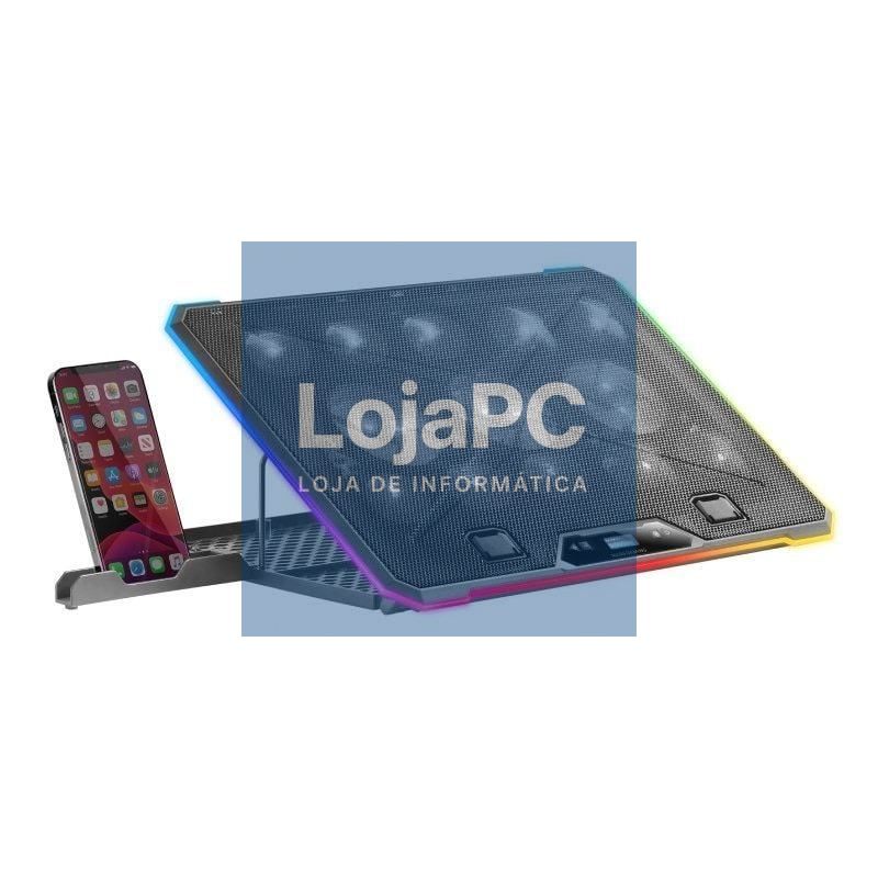 Suporte Refrigerante Mars Gaming MNBC13 para Portáteis até 17'/ Iluminação LED