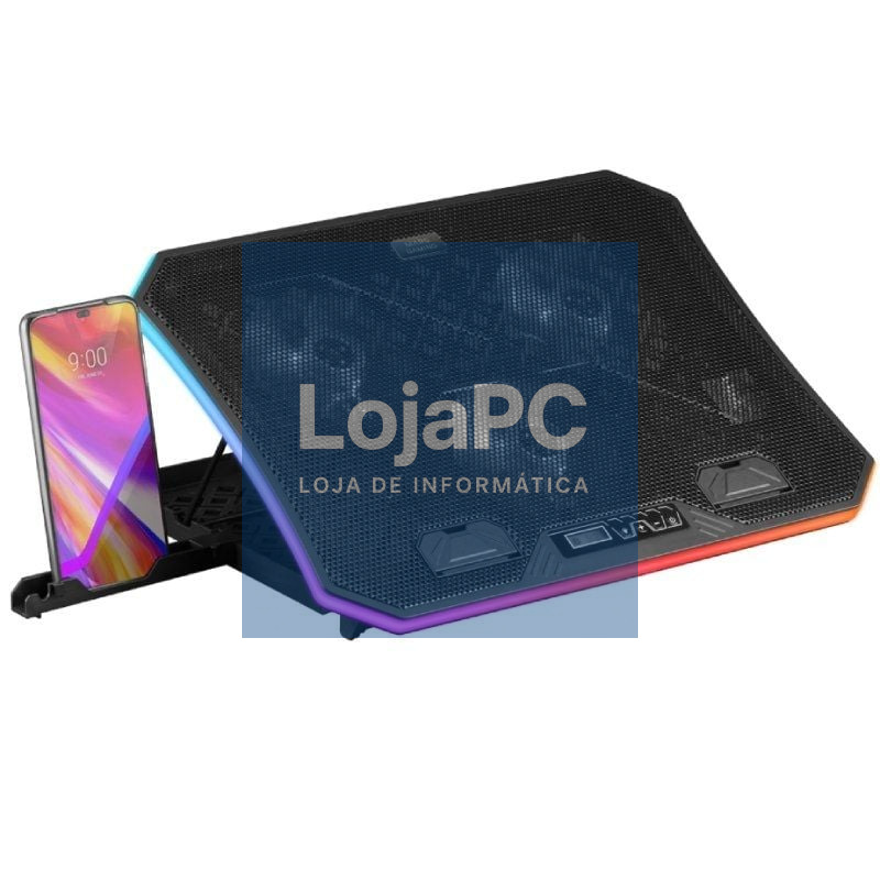 Suporte Refrigerante Mars Gaming MNBC6 para Portáteis até 19'/ Iluminação LED