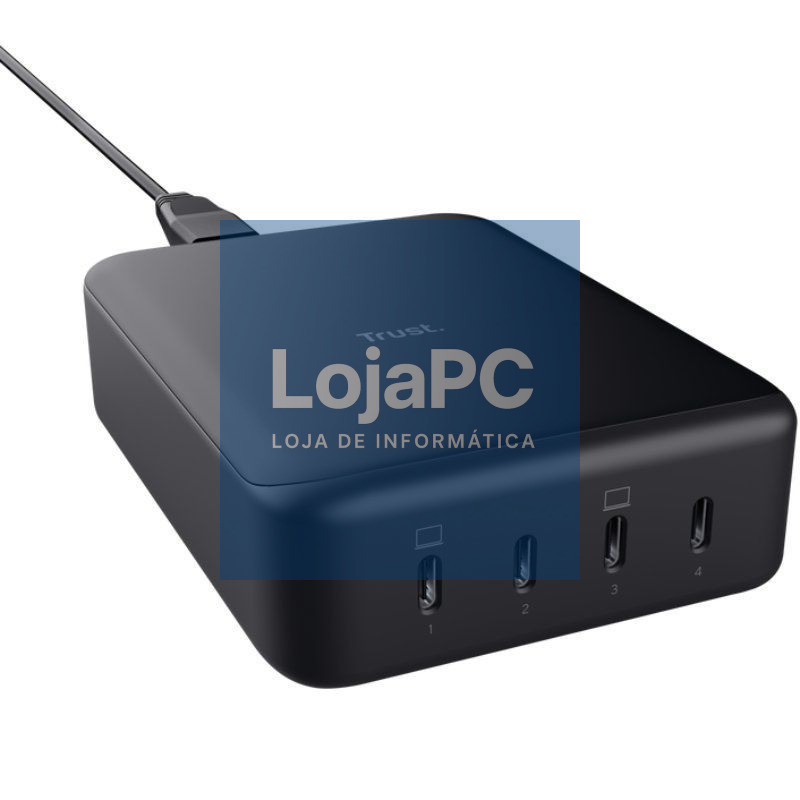 Carregador de parede GaN Trust Maxo/ 4xUSB Tipo-C/ 240W/ Automático/ Voltaje 5-20V