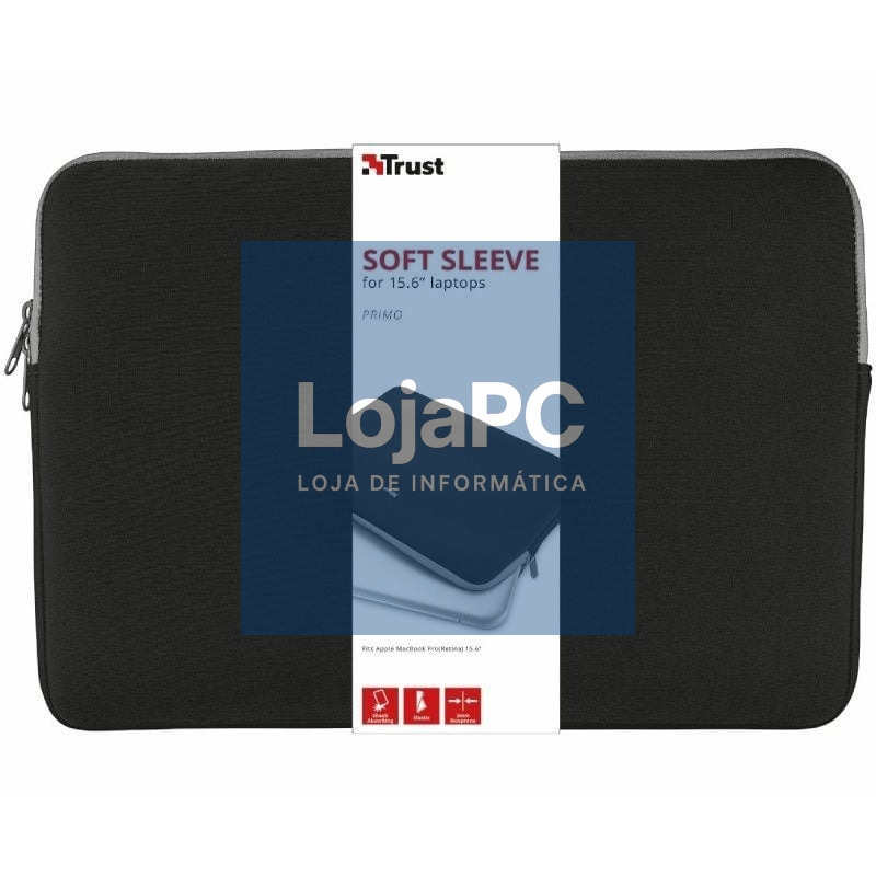 Capa Trust Primo para Portáteis até 15.6'/ Preta