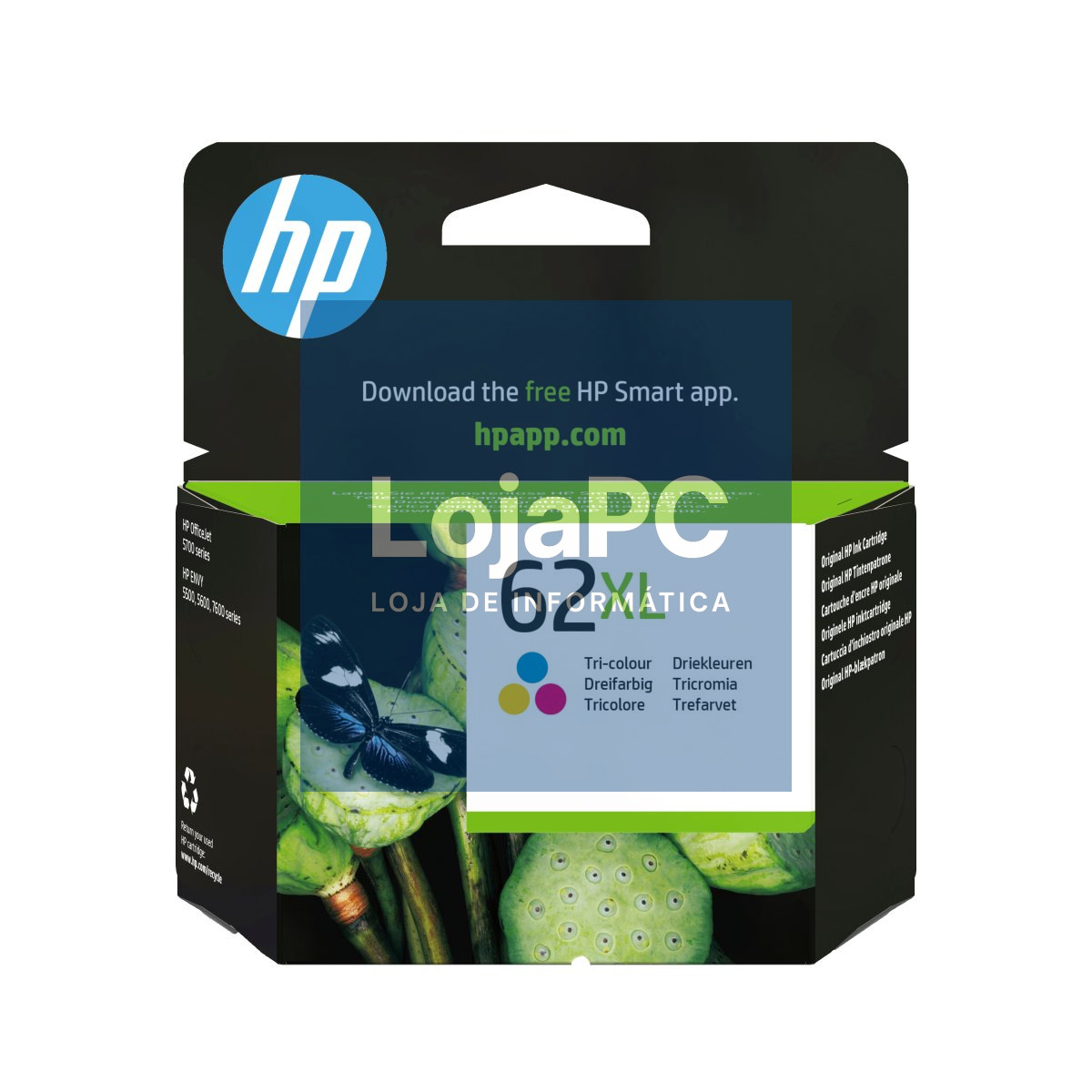 HP 62XL original Ink cartridge C2P04AE 301 tri-colour high capacity 1-pack Blister multi tag