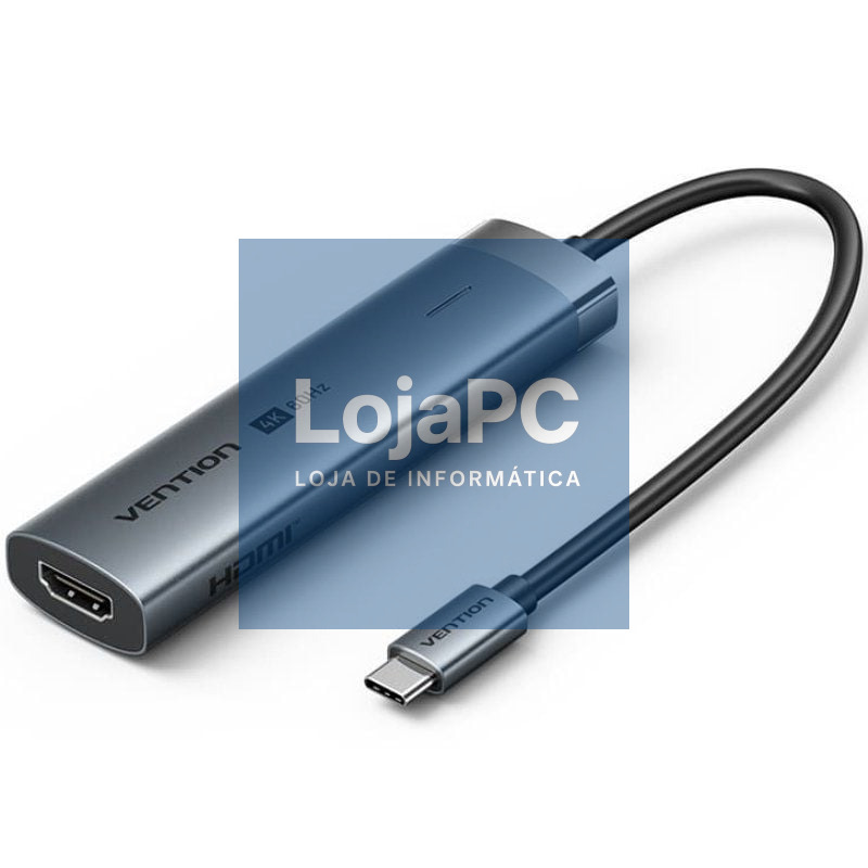 Docking USB Tipo-C Vention TGMHB/ 3xUSB/ 1xHDMI 4K/ 1xUSB Tipo-C PD/ Cinzento