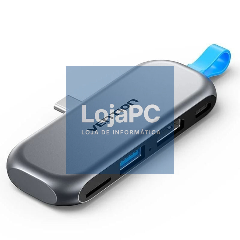 Docking sem Cabos USB Tipo-C Vention THYH0/ 1xUSB/ 1xHDMI/ 1xUSB Tipo-C PD/ 1xLector de Cartões/ Cinzento