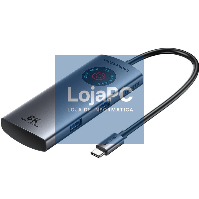 Docking USB Tipo-C Vention TQXHB/ 2xUSB/ 1xUSB Tipo-C/ 1xHDMI/ 1xUSB Tipo-C PD/ Cinzento