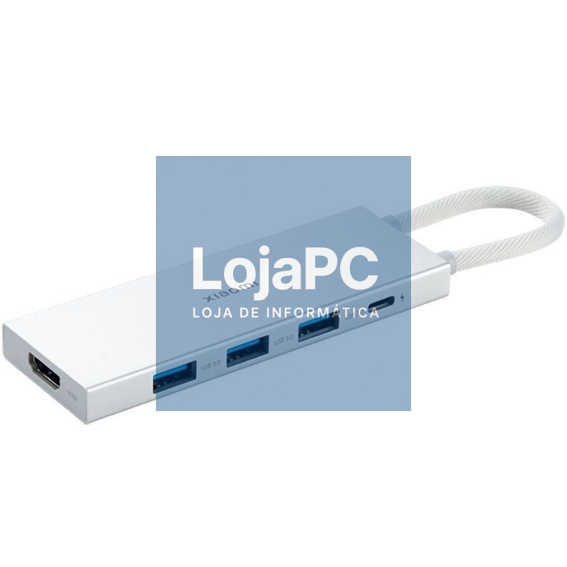 Docking USB 3.0 Tipo-C Xiaomi 5 en 1/ 3xUSB/ 1xUSB Tipo-C PD/ 1xHDMI/ Branco