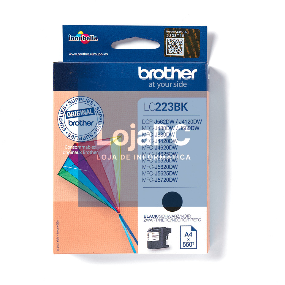 BROTHER LC223BK ink black 550pages DCPJ562 DCPJ4120 MFCJ480 MFCJ880 MFCJ4420 MFCJ4620 MFCJ5320 MFCJ5620 MFCJ5720