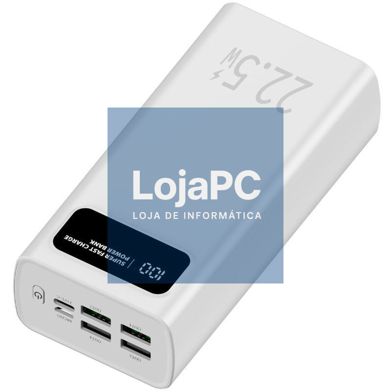 Powerbank 30000mAh Leotec LEPOW30W22W/ 22.5W/ Branca