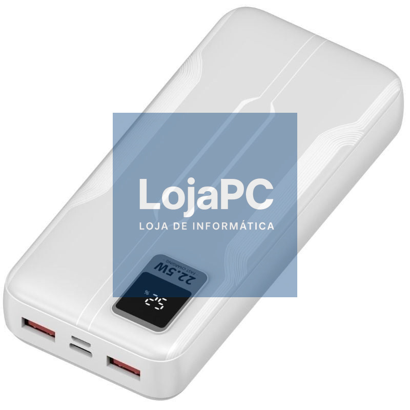 Powerbank 20000mAh Leotec LEPOW20W22W/ 22.5W/ Branca