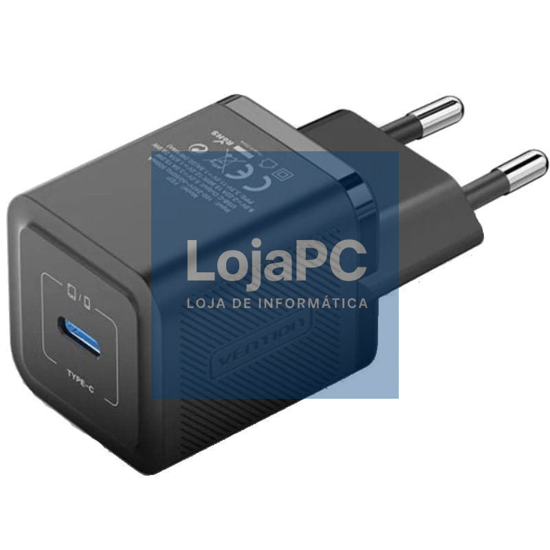 Carregador de parede GaN Vention FEPB0-EU/ 1xUSB Tipo-C/ 20W