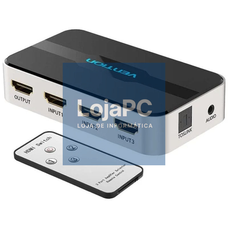 Duplicador HDMI Vention AFJH0/ 3x HDMI Fêmea - HDMI Macho / 1x Audio
