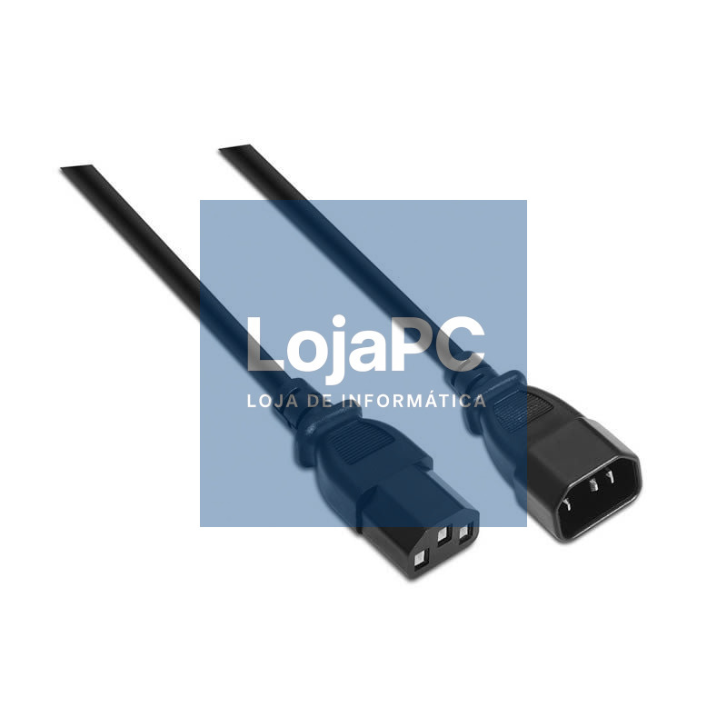 Cabo Extensão de Alimentação CPU Aisens A132-0171/ IEC C13 Fêmea - IEC C14 Macho/ até 1500W/ 1.5m/ Preto