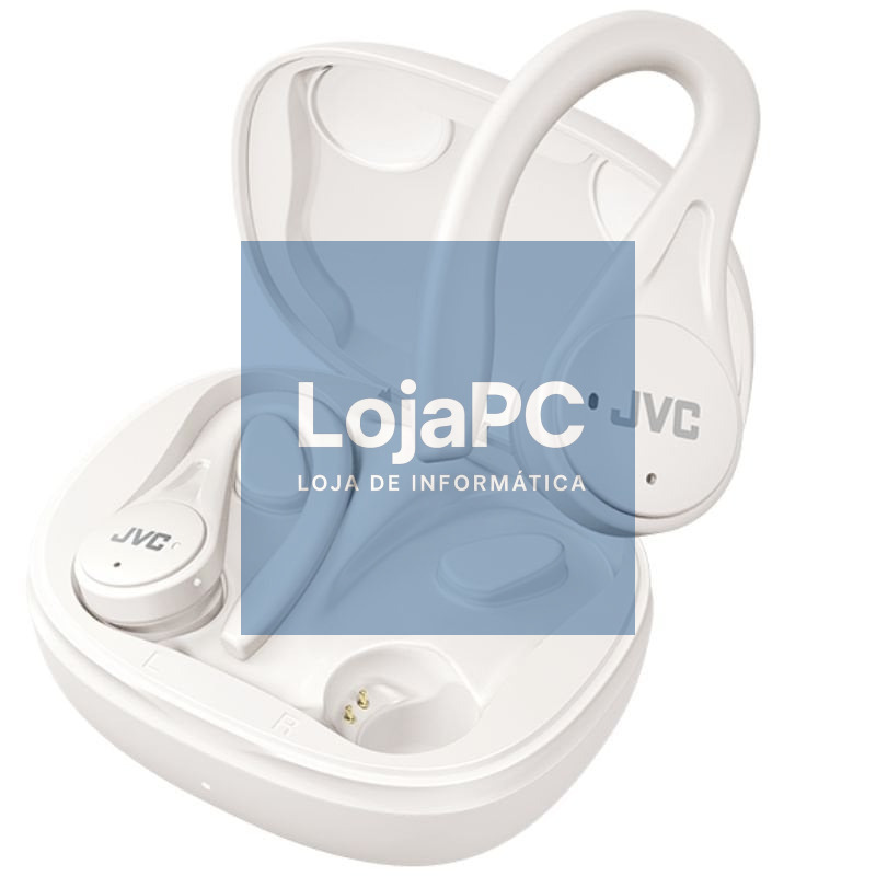 Auscultadores Bluetooth JVC HA-EC25T com estojo de carga/ Autonomia 7.5h/ Brancos