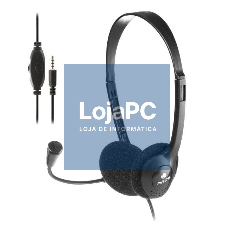 Auscultadores NGS MS103 MAX/ com Microfone/ Jack 3.5/ Pretos