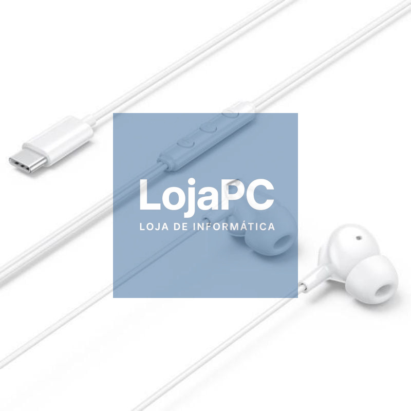 Auscultadores Intrauditivos Vention Echo Lite USB-C In-Ear/ com Microfone/ USB Tipo-C/ Brancos