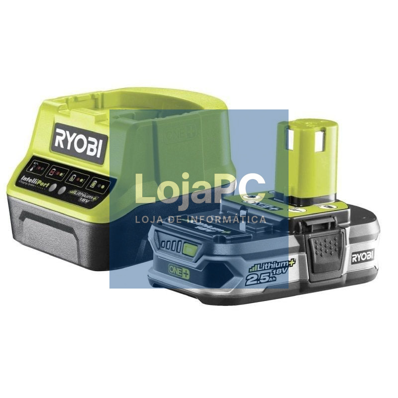 Carregador + Bateria de lítio Ryobi ONE+ RC18120-125/ 18V 2,0Ah