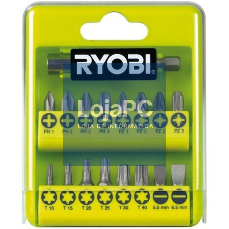 Estojo de 21 Puntas para Atornillar Ryobi RAK17SD