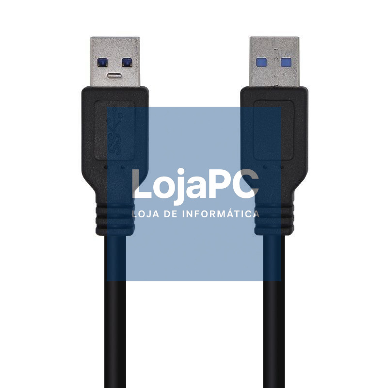Cabo USB 3.0 Aisens A105-0448/ USB Macho - USB Macho/ 3m/ Preto