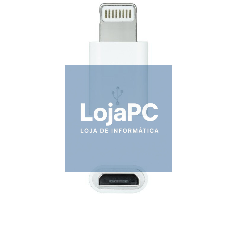 Adaptador Micro USB 2.0 Lightning Nanocable 10.10.4100/ Micro USB Fêmea - Lightning Macho/ Branco