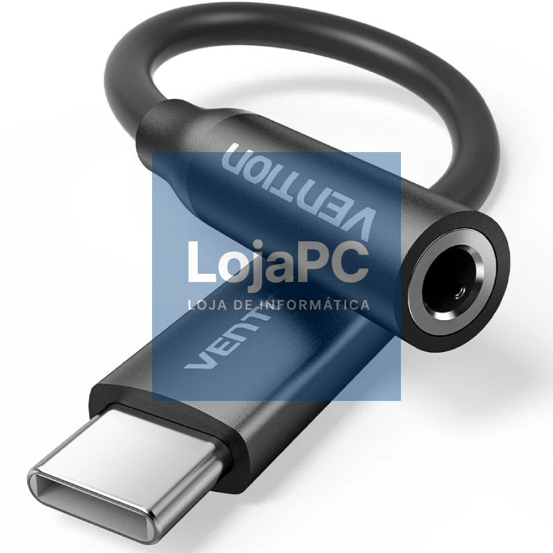 Adaptador Audio Vention BIIBA/ Jack 3.5 Fêmea - USB Tipo-C Macho/ 10cm/ Preto