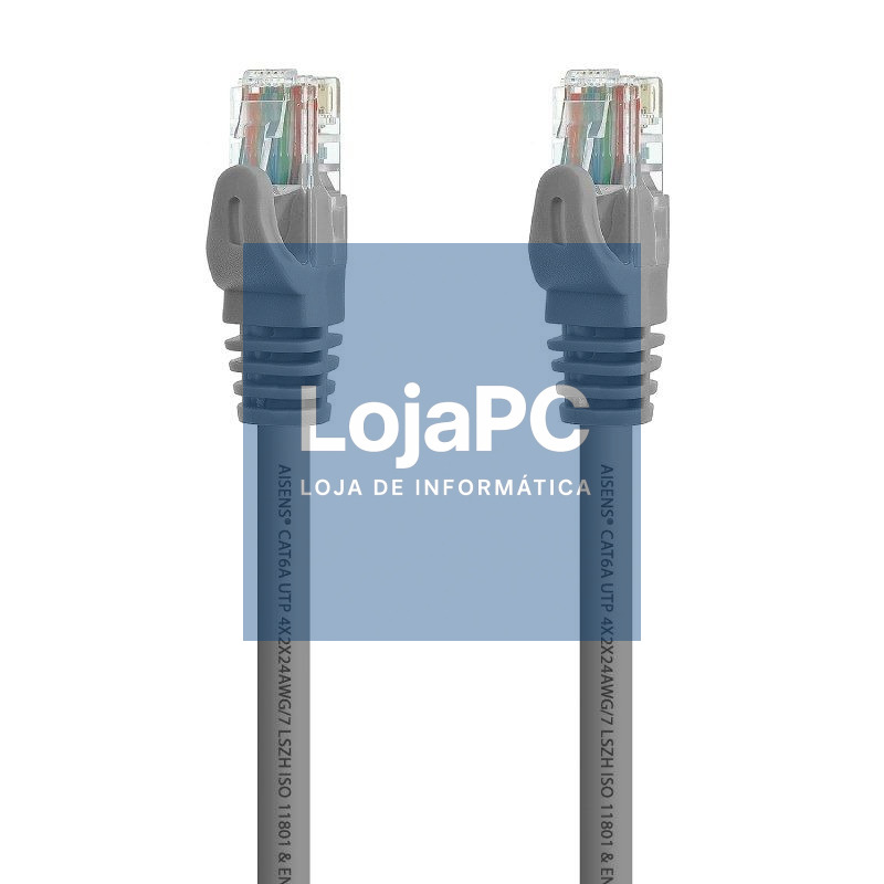 Cabo de rede RJ45 UTP Aisens A145-0328 Cat.6A/ 3m/ Cinzento