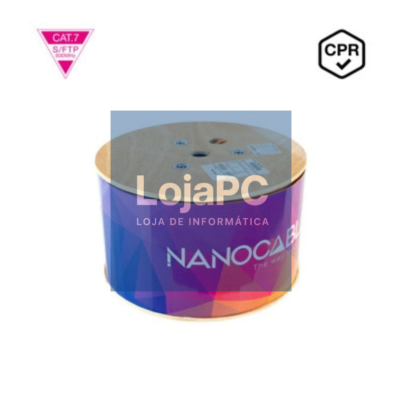 Bobina de Cabo SFTP PIMF AWG23 Nanocable 10.20.1700-305 Cat.7/ 305m/ Laranja