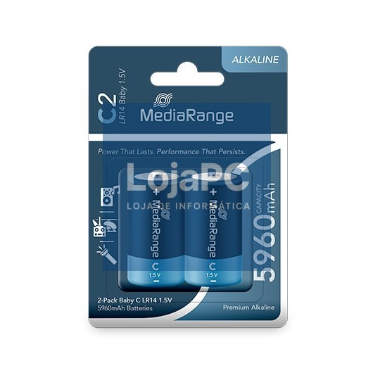 MEDIARANGE BABY-C ALKALINE BATTERIES