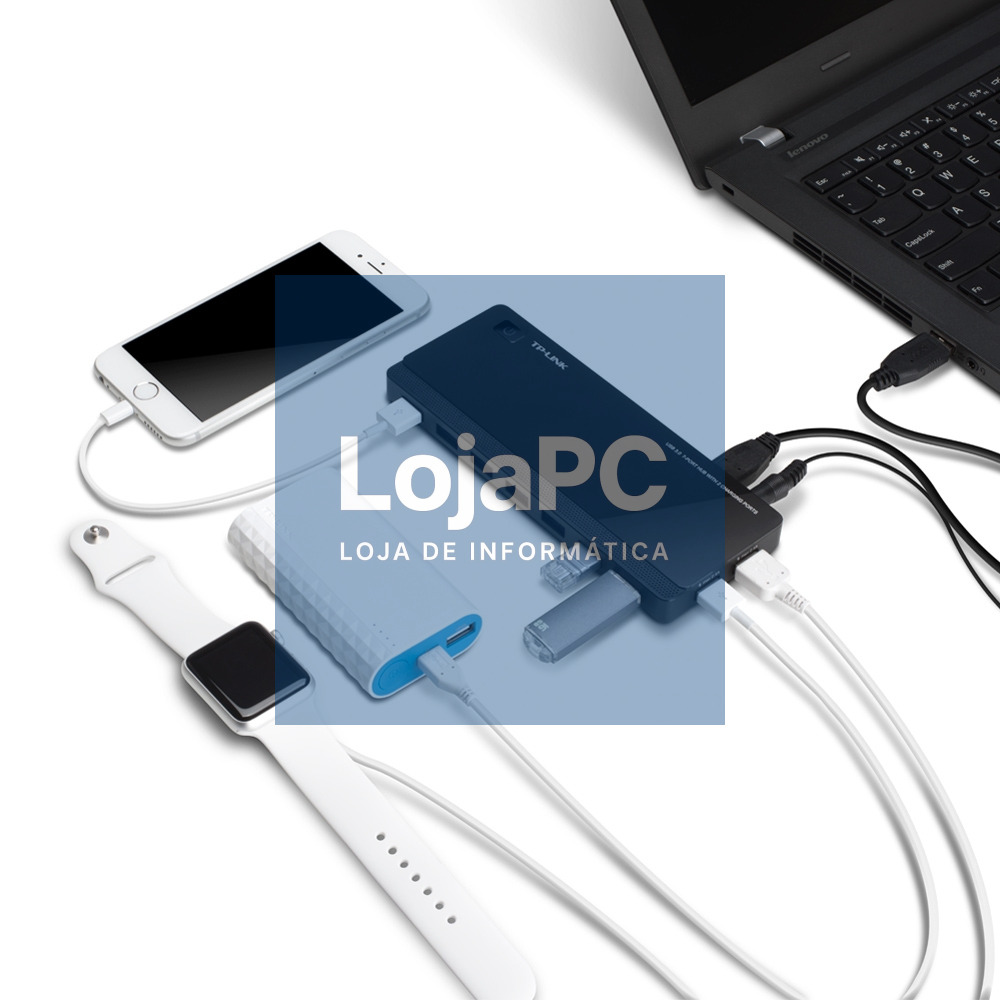 TP-LINK 7 ports USB 3.0 Hub with 2 power charge ports 2.4A Max Desktop a 12V/4A power adapter included