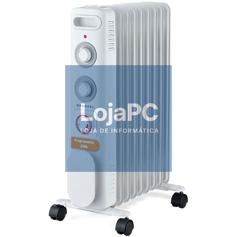 Radiador de Aceite Grunkel RD-2500S/ 3 Potencias/ 2500W/ 11 Elementos Caloríficos