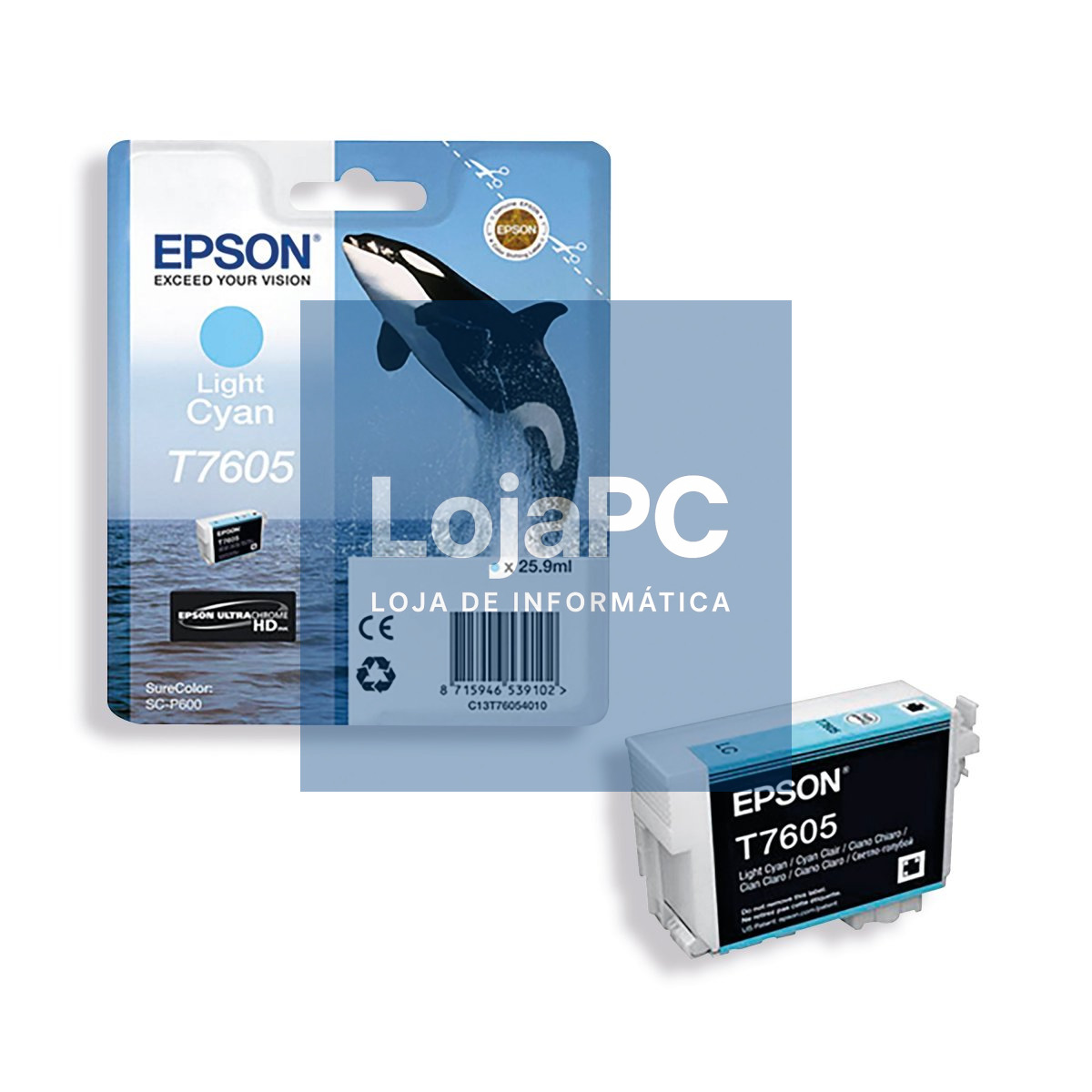 Tinteiro EPSON T7605 Ciano Claro - SUreColor SC-P600
