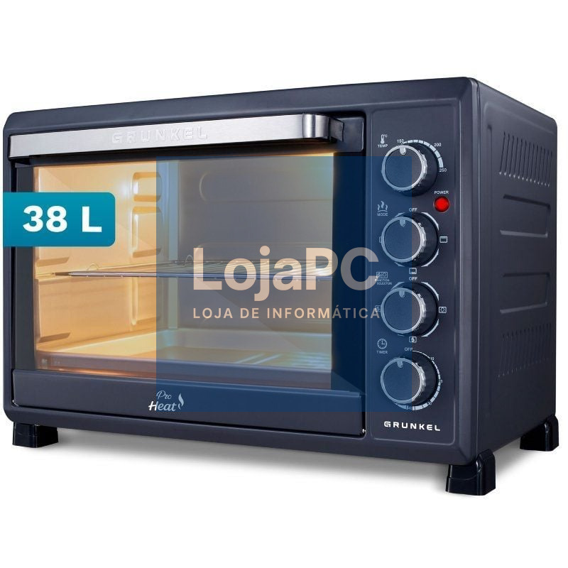 Horno de Secretária Grunkel HR-38PRO/ 2000W/ Capacidade 38L/ Preto