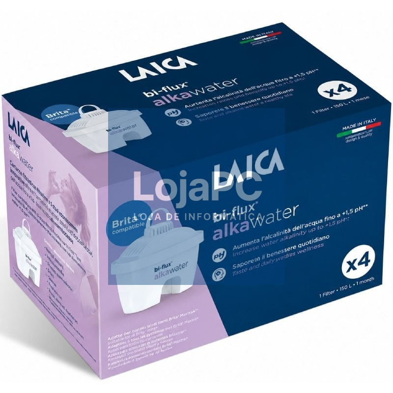 Filtros BI-FLUX Alka Water Laica K4MEU01/ Pack 4