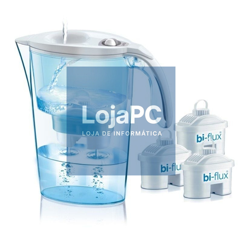 Pack Jarra Filtrante Laica Stream Line/ 2.3L/ Branca/ Jarra + 3 Filtros BI-FLUX