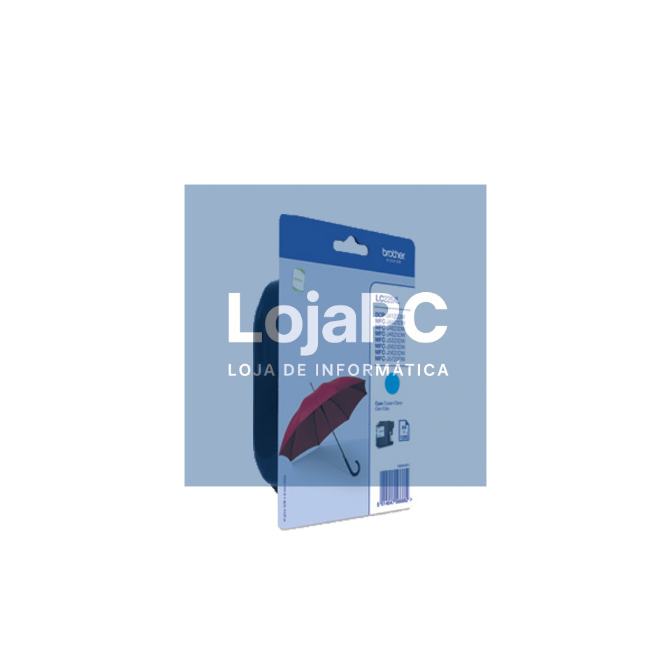 Tinteiro BROTHER LC225XLCBP Ciano 1,2k - DCP-J4120DW, MFC-J4420DW/4620DW/5x20DW