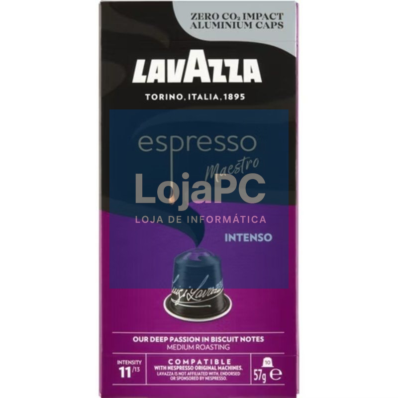 Cápsula Lavazza Espresso Maestro Intenso para cafeteras Nespresso/ Caixa de 10