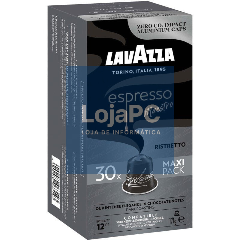 Cápsula Lavazza Espresso Maestro Ristretto para cafeteras Nespresso/ Caixa de 30