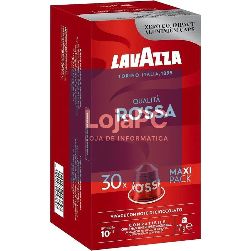 Cápsula Lavazza Qualitá Rossa para cafeteras Nespresso/ Caixa de 30