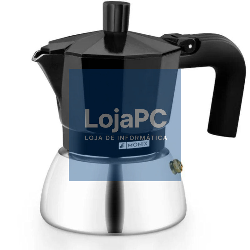 Cafetera Italiana Monix Induction Inox M863006/ 6 Tazas/ Preta