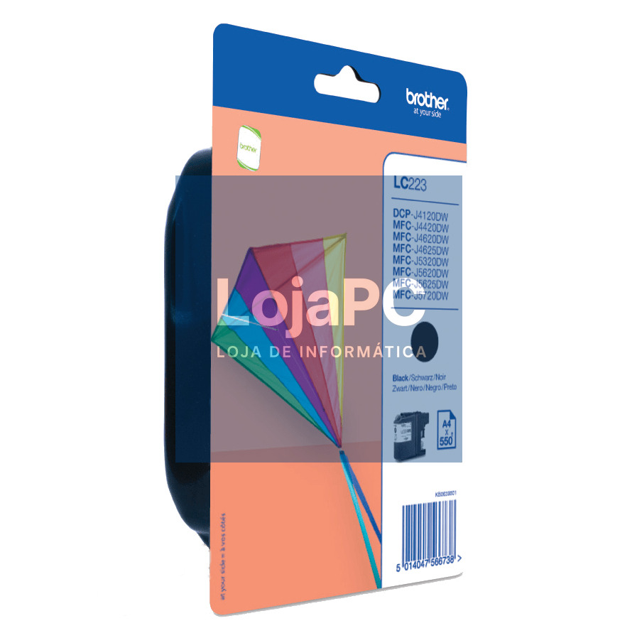 Tinteiro BROTHER LC223BKBP Preto - MFC-J4420DW/4625DW