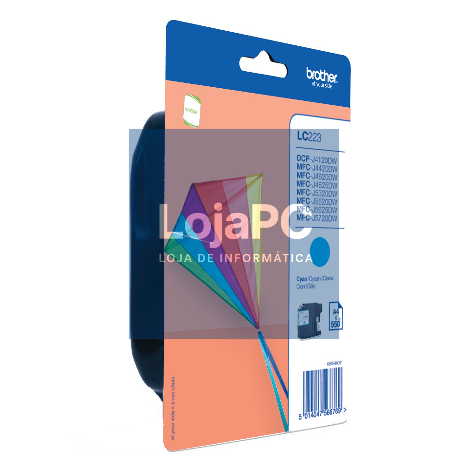Tinteiro BROTHER LC223CBP Ciano - MFC-J4420DW/4625DW