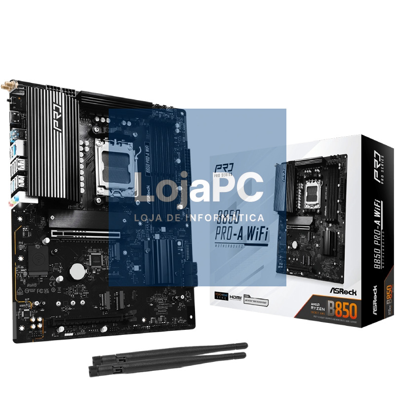 Placa-mãe Asrock B850 PRO-A WIFI/ DDR5/ PCIe 5.0/ Socket AM5