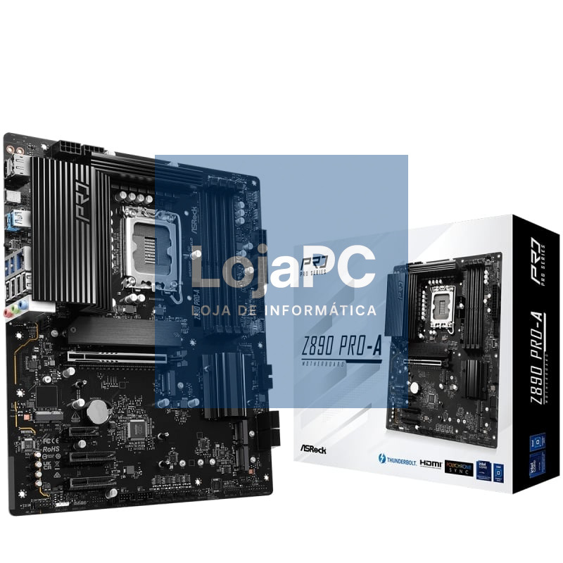 Placa-mãe Asrock Z890 PRO-A/ DDR5/ PCIe 5.0/ Socket 1851