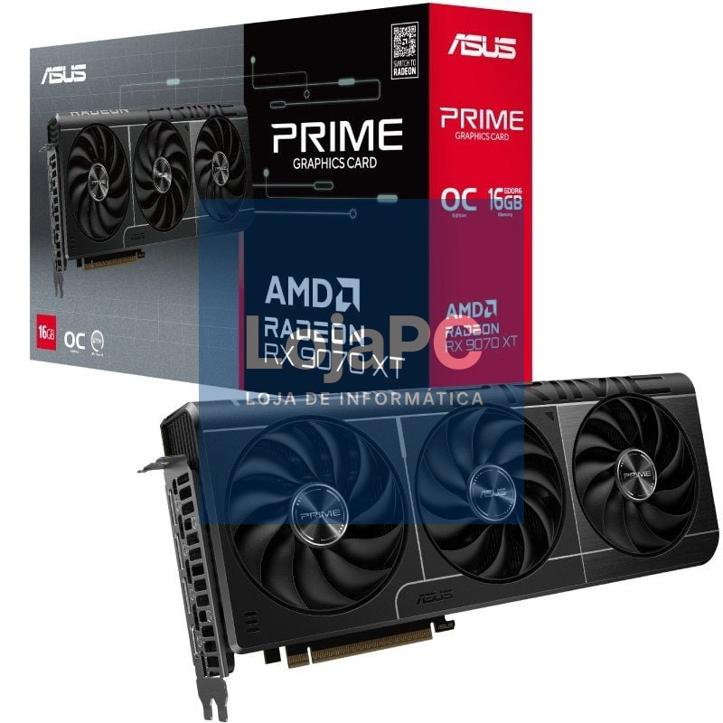 Placa gráfica Asus Prime Radeon RX 9070 XT OC/ 16GB GDDR6