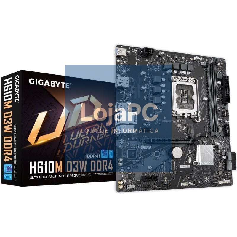 Placa-mãe Gigabyte H610M D3W DDR4 Socket 1700/ DDR4/ PCIe 4.0/ Micro ATX