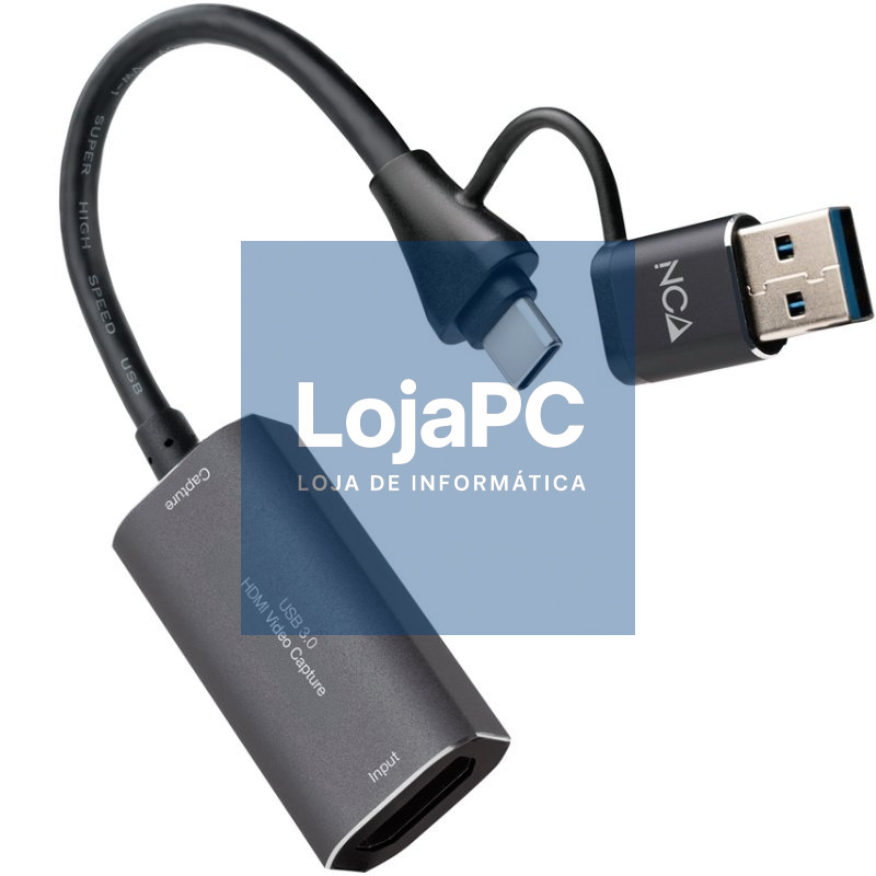 Capturadora de Video Externa Nanocable 10.15.0001/ USB Tipo-C - USB 3.0