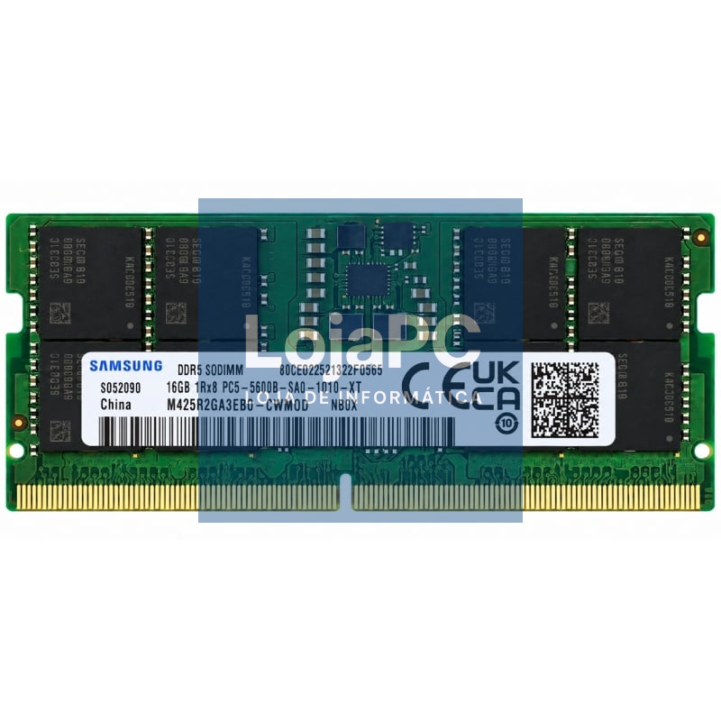 Memória RAM Samsung M425R2GA3EB0-CWM0D NB0X 16GB/ DDR5/ 5600MHz/ 1.1V/ CL46/ SODIMM